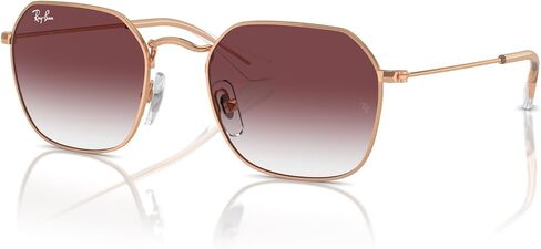 Ray-Ban Junior RJ9594S Jim Square Sunglasses, Rose Gold/Clear Gradient Dark Violet, 49 mm in Saudi Arabia