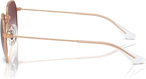 Ray-Ban Junior RJ9594S Jim Square Sunglasses, Rose Gold/Clear Gradient Dark Violet, 49 mm in Saudi Arabia