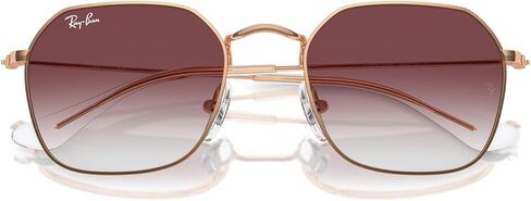 Ray-Ban Junior RJ9594S Jim Square Sunglasses, Rose Gold/Clear Gradient Dark Violet, 49 mm in Saudi Arabia