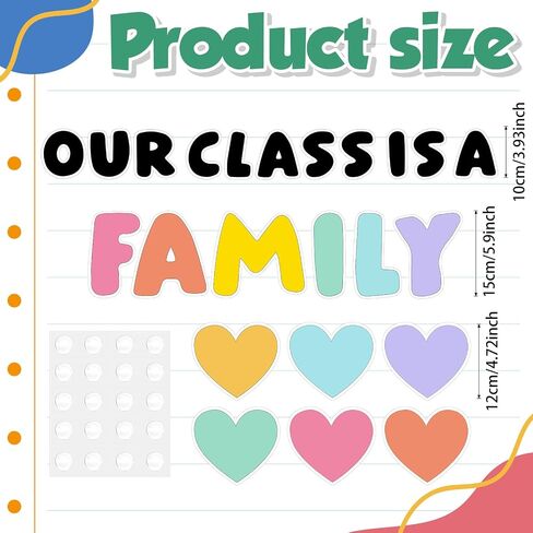 TaoBary 51 Pcs Bulletin Board Decoration Set with Our Class Is a Family Promise Letter and Love for Teachers Chalkboard School Home Door Decorations in Saudi Arabia