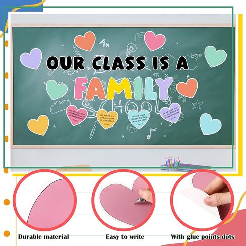 TaoBary 51 Pcs Bulletin Board Decoration Set with Our Class Is a Family Promise Letter and Love for Teachers Chalkboard School Home Door Decorations in Saudi Arabia