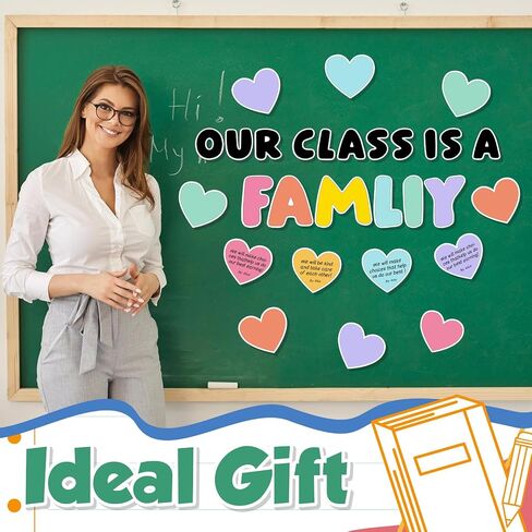 TaoBary 51 Pcs Bulletin Board Decoration Set with Our Class Is a Family Promise Letter and Love for Teachers Chalkboard School Home Door Decorations in Saudi Arabia