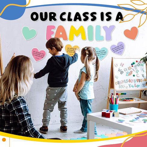 TaoBary 51 Pcs Bulletin Board Decoration Set with Our Class Is a Family Promise Letter and Love for Teachers Chalkboard School Home Door Decorations in Saudi Arabia