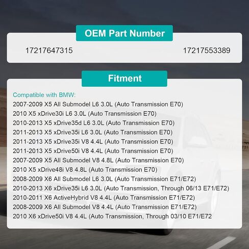 17217647315 برودة زيت النقل مع ترموستات لـ BMW E70 X5 2007-2013 E72 X6 08-13 1721753389 in Kuwait