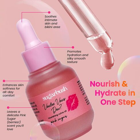 Sugarbush Voulez Vous Dew Vulva Oil - مرطب أنثوي للجفاف - ترطيب الجلد الحميمي - المكونات الطبيعية - تهيج تهيج وعدم الراحة - تخفيف انقطاع الطمث - رعاية المرأة - 1 أوقية in Saudi Arabia
