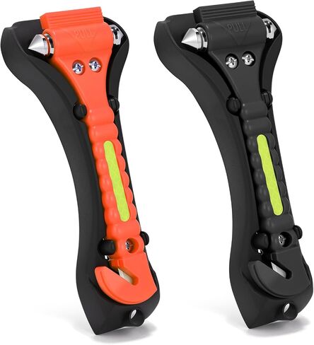 Car Safety Hammer, 2-in-1 Emergency Escape Tool with Seatbelt Cutter and Glass Breaker for Family Rescue and Traffic Accident Emergency Escape in Kuwait