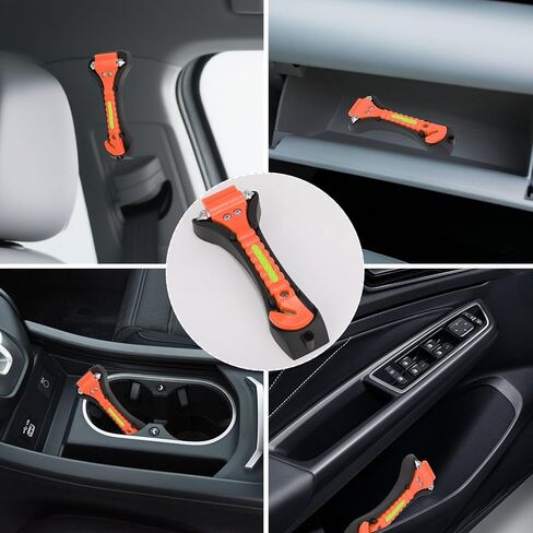 Car Safety Hammer, 2-in-1 Emergency Escape Tool with Seatbelt Cutter and Glass Breaker for Family Rescue and Traffic Accident Emergency Escape in Kuwait