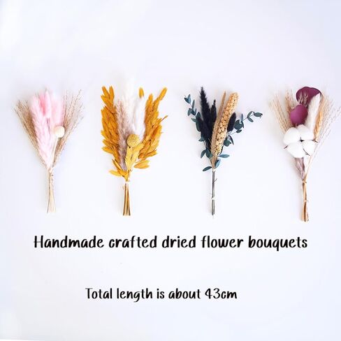 96pcs بامباس ديكور العشب ديكور مختلط بني بامباس العشب باقة رقيقة دريد الزهور بوم بوهو ديكور المنزل مجفف الزهور لحفل الزفاف الطاولة in Kuwait