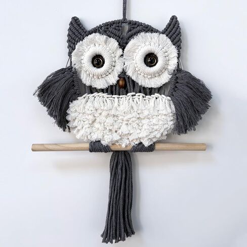 TBACW Owl Wall Hanging Tapestry, Hand Woven Boho Decorative Owl Tapestry Wall Art for Home Living Room Bedroom Decoration in Saudi Arabia