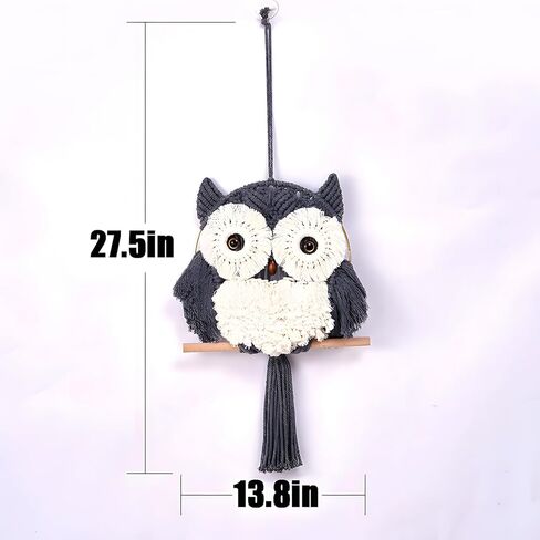 TBACW Owl Wall Hanging Tapestry, Hand Woven Boho Decorative Owl Tapestry Wall Art for Home Living Room Bedroom Decoration in Saudi Arabia