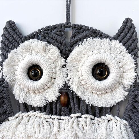 TBACW Owl Wall Hanging Tapestry, Hand Woven Boho Decorative Owl Tapestry Wall Art for Home Living Room Bedroom Decoration in Saudi Arabia