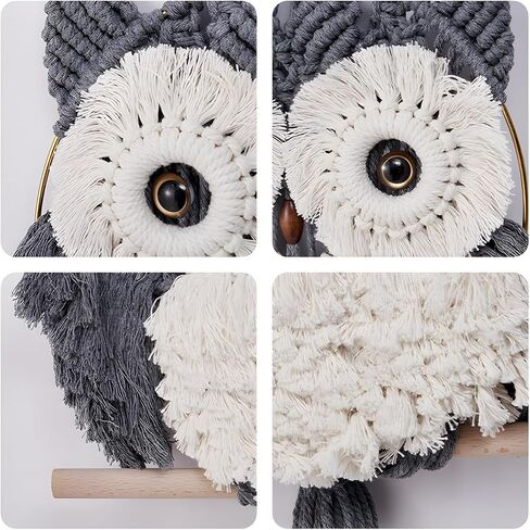 TBACW Owl Wall Hanging Tapestry, Hand Woven Boho Decorative Owl Tapestry Wall Art for Home Living Room Bedroom Decoration in Saudi Arabia
