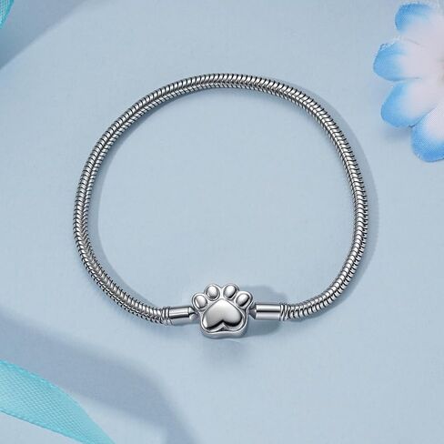 925 Sterling Silver Bracelets for Women, Snake Chain Charm Bracelet Fully Compatible with Pandora Charms, Non Tarnish Jewelry Gifts, Fits Any Charm Gift for Women in Saudi Arabia