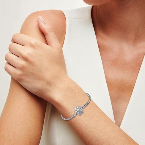 925 Sterling Silver Bracelets for Women, Snake Chain Charm Bracelet Fully Compatible with Pandora Charms, Non Tarnish Jewelry Gifts, Fits Any Charm Gift for Women in Saudi Arabia