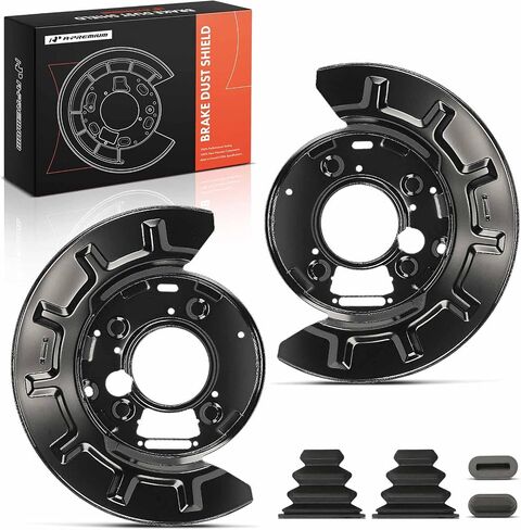 A-Premium الخلفية السائق ودرع غبار الفرامل A-Premium متوافق مع طرازات شيفروليه و GMC-Silverado 2500 3500 HD ، Sierra 2500 3500 HD ، 2011-2019 ، 2-PC Set in Saudi Arabia