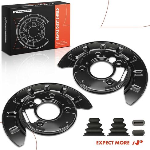 A-Premium الخلفية السائق ودرع غبار الفرامل A-Premium متوافق مع طرازات شيفروليه و GMC-Silverado 2500 3500 HD ، Sierra 2500 3500 HD ، 2011-2019 ، 2-PC Set in Saudi Arabia