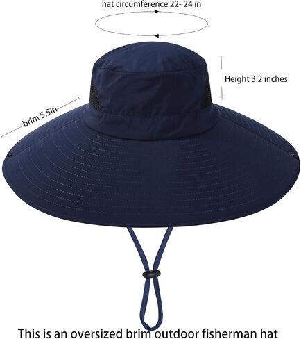 Men/Women Sun Hat, Outdoor Waterproof Wide Brim UV Protection Bucket Hat for Fishing Hiking Garden Beach in Saudi Arabia