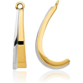 14K Solid Yellow Gold J Hoop Earring Jackets for Studs in Saudi Arabia