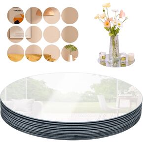 12Pcs 12inch Round Mirror Plates, Edges Polished, Round Mirrors for Centerpieces in Saudi Arabia
