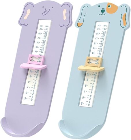 Boys and Girls Shoe Size Measurer 2-Piece Set Foot Measuring Device for Toddlers Accurate Infant Feet Sizer Tool for Baby Shoe Measurement Lightweight and Easy to Use in Saudi Arabia