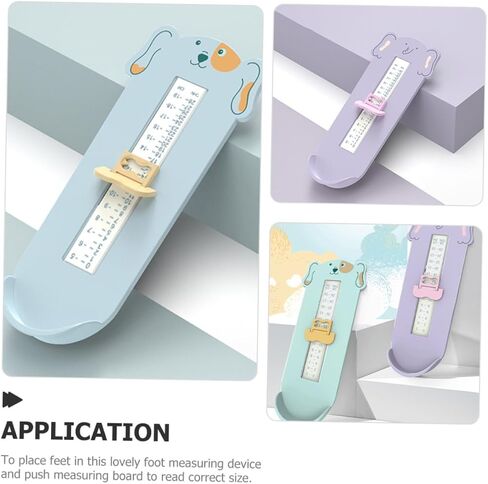 Boys and Girls Shoe Size Measurer 2-Piece Set Foot Measuring Device for Toddlers Accurate Infant Feet Sizer Tool for Baby Shoe Measurement Lightweight and Easy to Use in Saudi Arabia