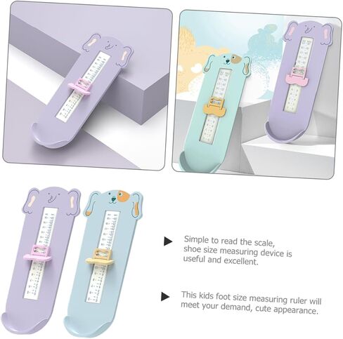Boys and Girls Shoe Size Measurer 2-Piece Set Foot Measuring Device for Toddlers Accurate Infant Feet Sizer Tool for Baby Shoe Measurement Lightweight and Easy to Use in Saudi Arabia