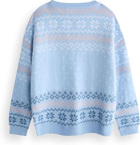 Disney Lilo & Stitch Kids Christmas Jumper | Graphic Knitted Sweater for Children | Festive Holiday Long Sleeve Knitwear Top in Saudi Arabia