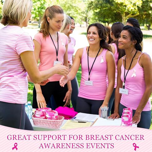 Liliful Breast Cancer Awareness Bracelet Pink Ribbon Silicone Bracelets Engraved 6 Words Hope Faith Courage Survivor Love Strength Wristbands Breast Cancer Awareness Accessories in Saudi Arabia