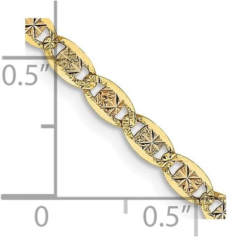 Diamond2Deal 14K Tri-Color Gold 2.75mm Valentino Necklace in Saudi Arabia