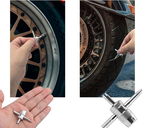 Tire Stem Repair Kit, Including Wrench Tool Copper Valve Core Copper Nickel-Plated Valve Core & Plastic Caps for Car Bike RV Truck HVAC AC Repair Installer in Saudi Arabia