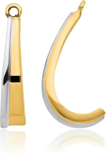 14K Solid Yellow Gold J Hoop Earring Jackets for Studs in Saudi Arabia
