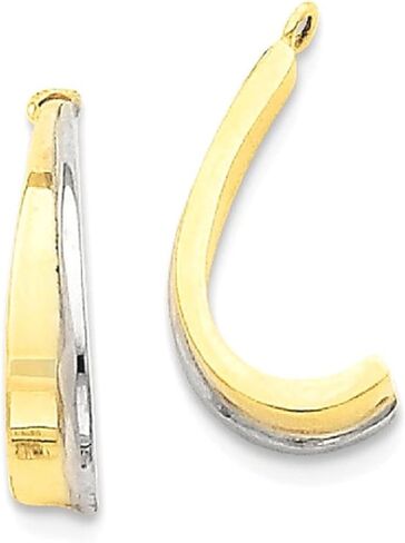 14K Solid Yellow Gold J Hoop Earring Jackets for Studs in Saudi Arabia