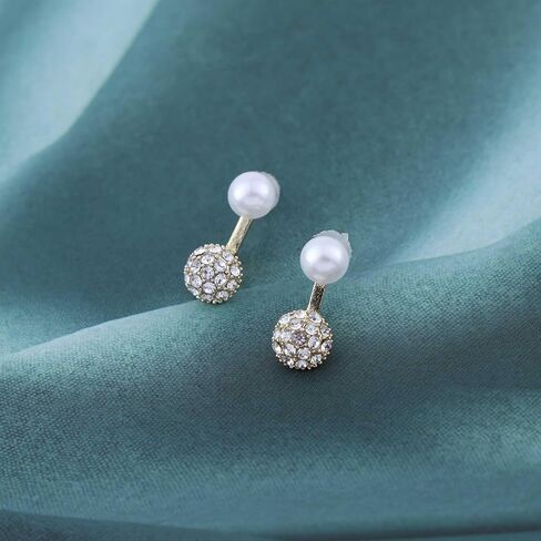 عتيقة الكريستال لؤلؤة الأذن سترة أقراط راينستون الكرة سترة أقراط الكريستال لؤلؤة أقراط بوهو تشيك ستة أقراط متدلية للنساء in Kuwait