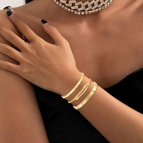 18 ألف ذهبية مطلية بتكديس الأزهار الزهرية للنساء- مجموعة حب الأظافر من الفولاذ المقاوم للصدأ ، هدية مجوهرات عصرية لعيد الحب ، عيد الأم ، يوم المرأة in Kuwait