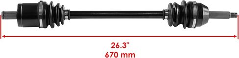 Caltric Front Rear Left Right Complete Cv Joint Axles Compatible with Polaris Ranger Crew 700 2008 2009 in Saudi Arabia