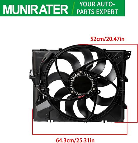 استبدال مروحة التبريد المبرد Munirater للاطلاع على 128i 2008-2013 استبدال 323i 2006-2011 in Saudi Arabia