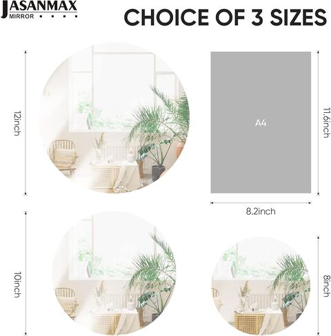 12Pcs 12inch Round Mirror Plates, Edges Polished, Round Mirrors for Centerpieces in Saudi Arabia