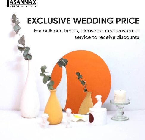 12Pcs 12inch Round Mirror Plates, Edges Polished, Round Mirrors for Centerpieces in Saudi Arabia