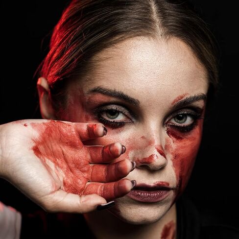 Spooktacular Creations 4.5oz Fake Blood, Washable Fake Blood for Clothes, Halloween Vampire Makeup for Halloween Costumes, Zombie Makeup Face Body Paint in Saudi Arabia