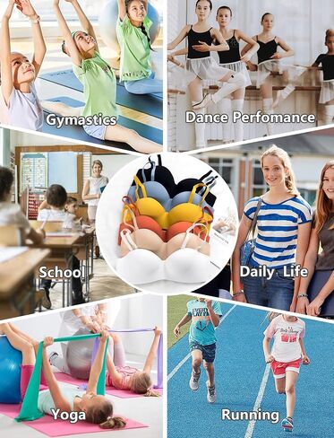 Happy Cherry Teen Girls Casual Training Bra Wireless Cotton Padded Everyday Sports Bra with Adjustable Straps for Big Kids in Saudi Arabia
