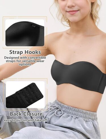 Happy Cherry Teen Girls Casual Training Bra Wireless Cotton Padded Everyday Sports Bra with Adjustable Straps for Big Kids in Saudi Arabia
