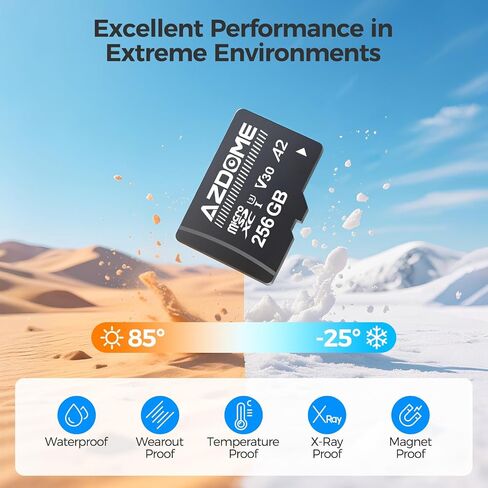 AZDOME 128GB Micro SD Card microSDXC Memory Card for AZDOME M550 GS63H Pro M63 M300 M300S M27 M17 M01 Pro PG19X Dash Cam Full HD & 4K UHD, U3, A2, V30 in Saudi Arabia