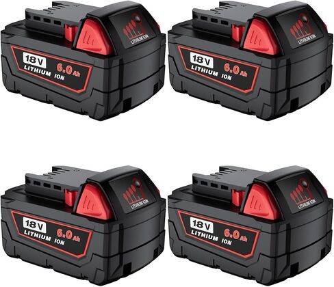 Replacement for All Milwaukee M18 Battery 6.0A 48-11-1820 48-11-1850 48-11-1828 48-11-10 Cordless Power Tools 18V Lithium Battery in Saudi Arabia