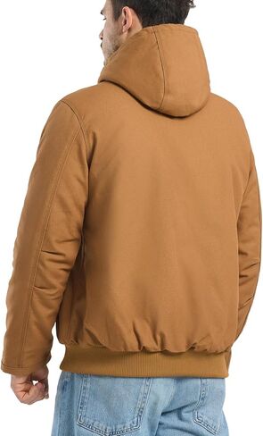 سترة HISEA للرجال فضفاضة تناسب البطة المغسولة النشطة سترة شتوية معزولة من القماش بغطاء للرأس مع جيوب in Kuwait