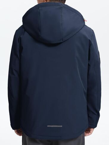 Men's Thermal Waterproof Windproof Jacket Hooded Insulated, Lightweight Winter Snow Coat with Multiple Pockets in Saudi Arabia
