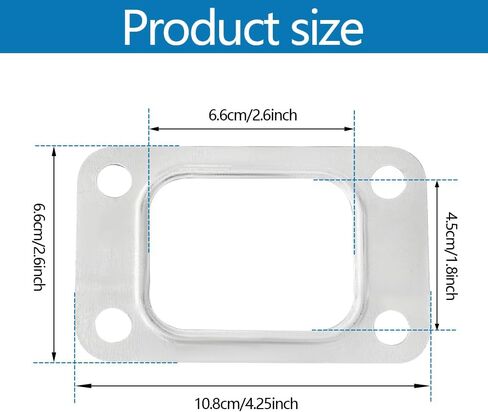 2PCS T3 Turbo Turbocharger Inlet Gasket, Turbo Repairing Gasket, Stainless Steel 4-Hole Turbocharger Intake Manifold Flange Gaskets, Manifold Metal Gaskets for T3 T34 T35 T38 GT35 GT35R Cars in Saudi Arabia