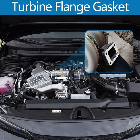 2PCS T3 Turbo Turbocharger Inlet Gasket, Turbo Repairing Gasket, Stainless Steel 4-Hole Turbocharger Intake Manifold Flange Gaskets, Manifold Metal Gaskets for T3 T34 T35 T38 GT35 GT35R Cars in Saudi Arabia