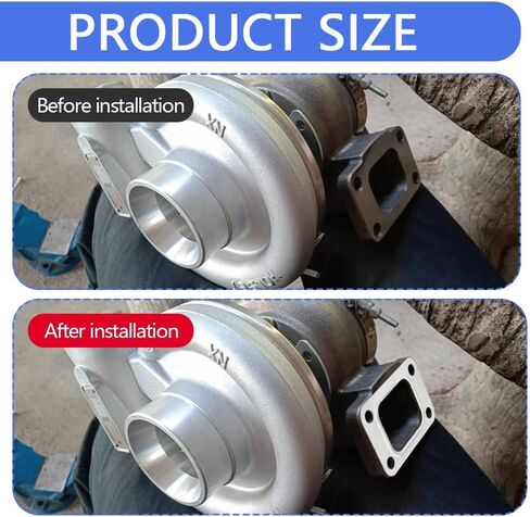 2 PCS Car Modified T3 Turbine Flange Gasket, Automotive Replacement Turbocharger Gaskets, 4.2" x 2.5"Stainless Steel 4-Hole Washer, Car Accessories Compatible with T3 T34 T35 T38 GT35 GT35R in Saudi Arabia