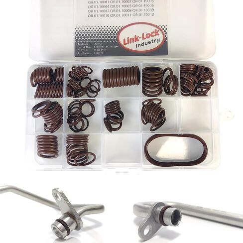 148pcs fkm viton ok.01.10001 خط أنابيب توربيني أو خط أنابيب O-Ring Kit 11537634204 1153853284 11611406747 07119907330 13541307380 لـ BMW N13 B38 B48 B47 B46 B46 N74 S58 N20/N26/S62/S55/S38/S63 in Kuwait