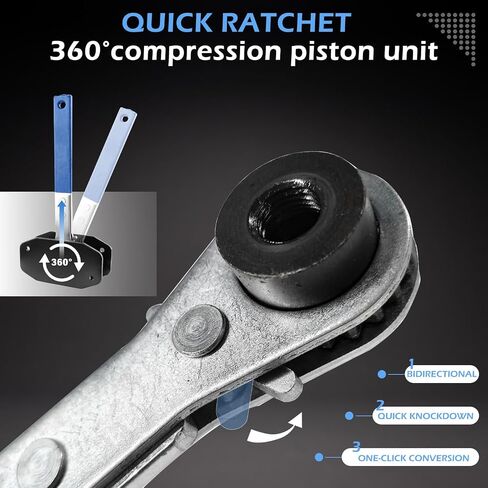 Brake Caliper Compression Tool,360° Adjustable Piston Compressor, Caliper Piston Compressor Tool with 4 Brake Caliper Hooks,for Single/Twin/Quad Piston Calipers,(Blue) in Saudi Arabia